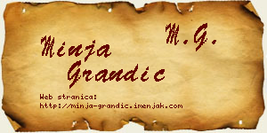 Minja Grandić vizit kartica